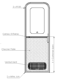 Camec New Style Door Vent - Black