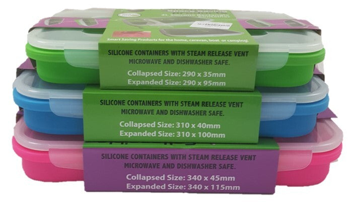 Collapsible Space Saving Rectangular Container Set - 3 Pack