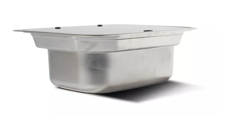 RV Flowmaster Stainless Steel Sink with Glass Lid + Folding Faucet