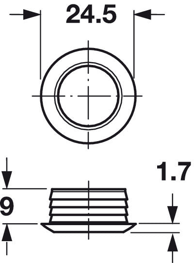 Mini Rosette - Matte Nickel (Flat Lip)