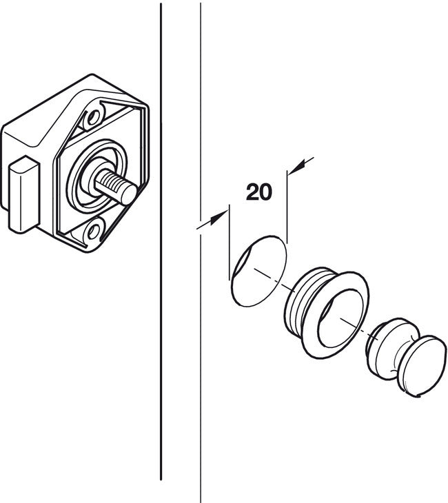 Mini Rosette - Matte Nickel (Flat Lip)