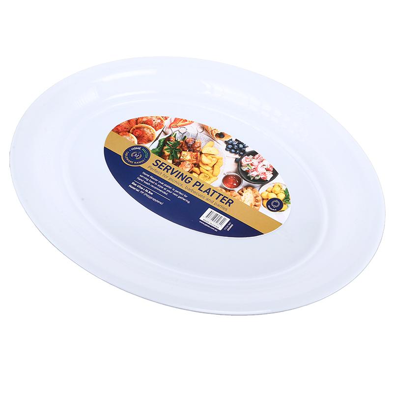 Kitchenware Oval Party Serving Platter 47cm x 36.5cm x 4cm White