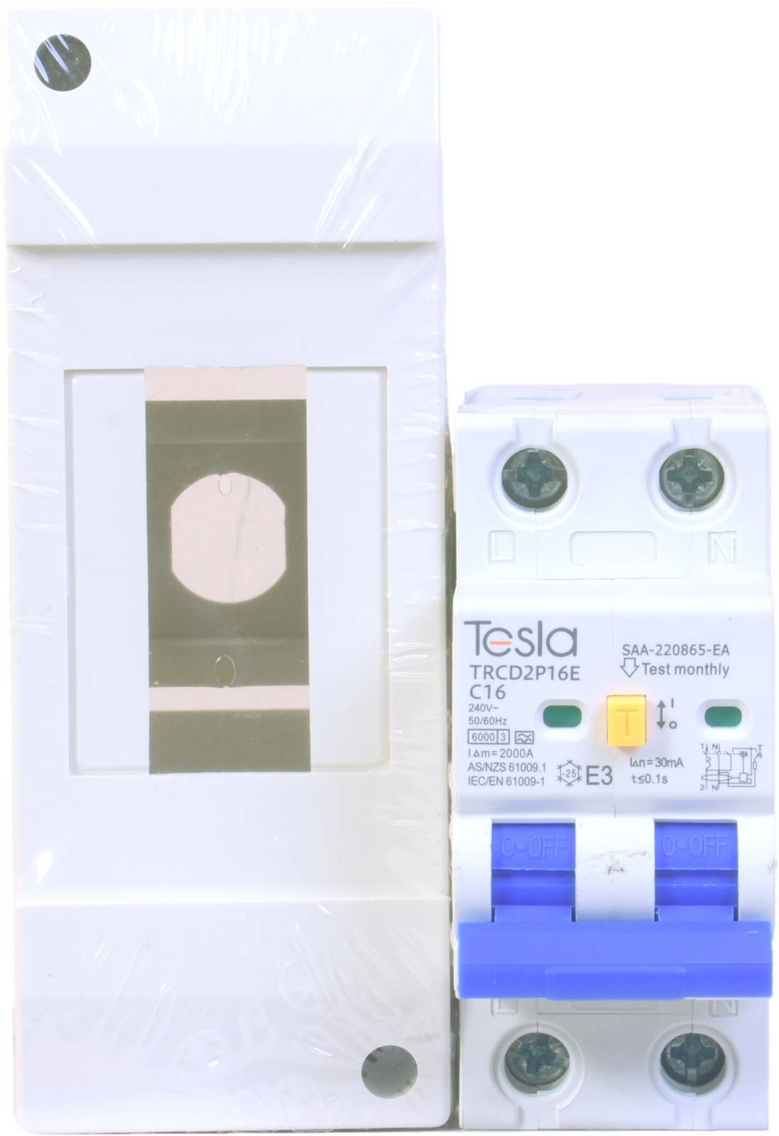 16Amp RCBO Double Pole Circuit Breaker