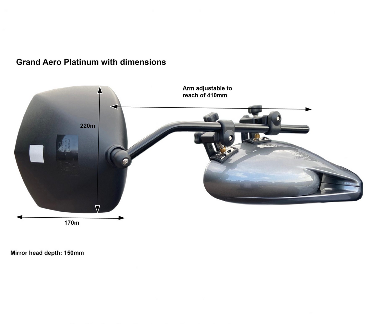 Milenco Grand Aero Platinum Towing Mirrors MIL6613