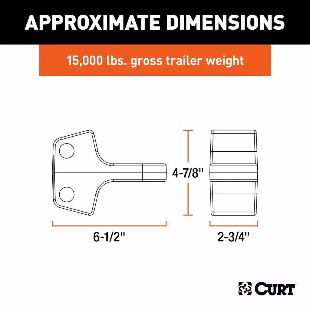 CURT Rebellion XD Tongue Attachment (70mm Tow Ball / 4500kg)