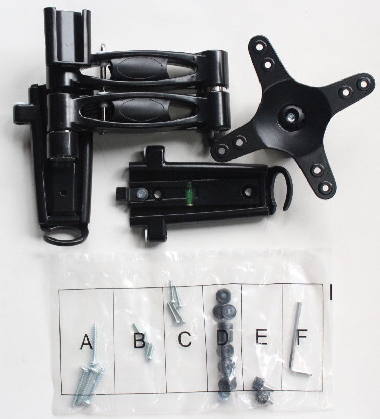 Dual arm LCD TV bracket with 2 mounting brackets