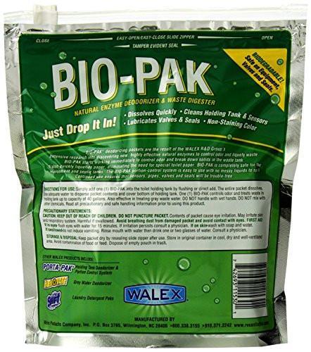 Walex BIO-PAK Toilet Holding Tank Deodorizer Green Chemical