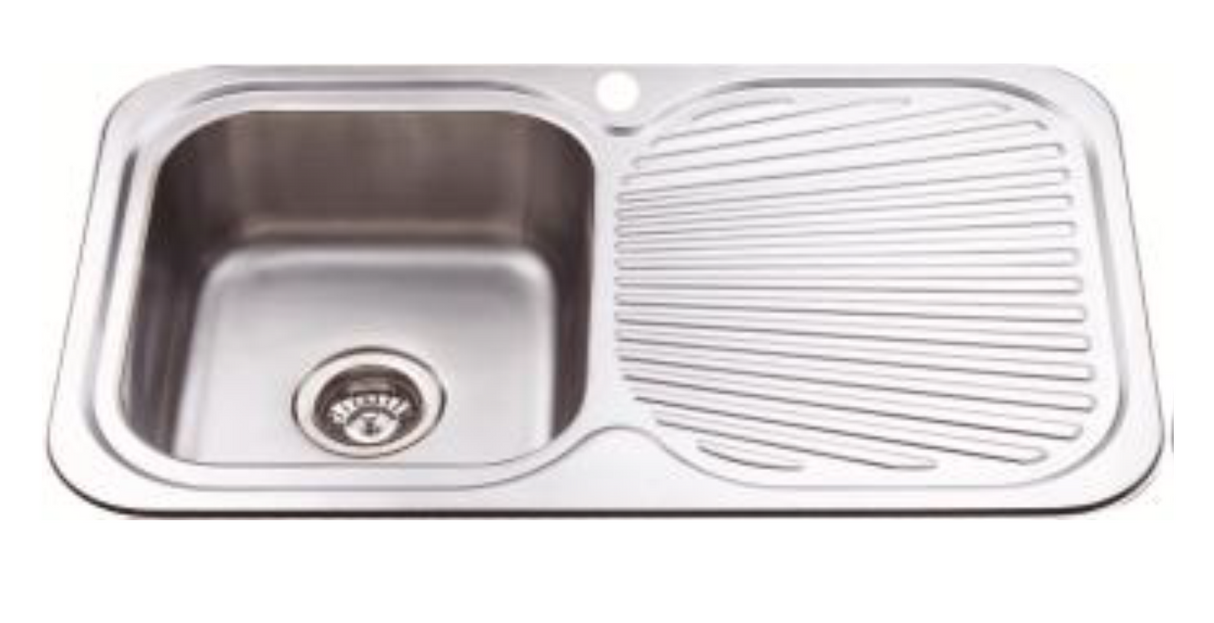 Stainless Steel Sink with Drainer 780x480x170mm