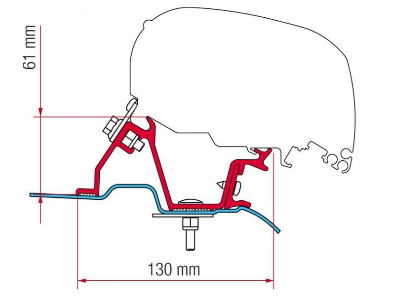 Fiamma F80 Fitting kit suit VW Crafter / Mercedes Sprinter high roof