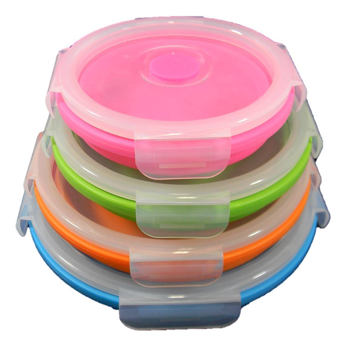 Collapsible Silicone Containers Round Set - 4 Pack