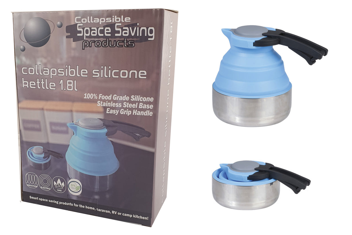 Collapsible Silicone Kettle 1.8L - Blue
