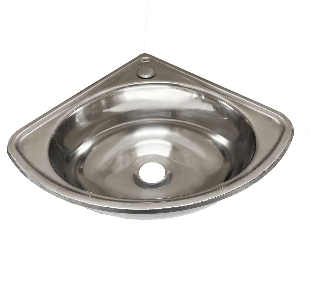 Stainless Steel Corner Basin with Fittings