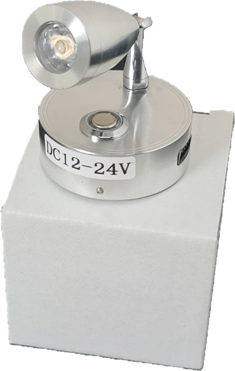 12V LED Reading Light With USB Chrome