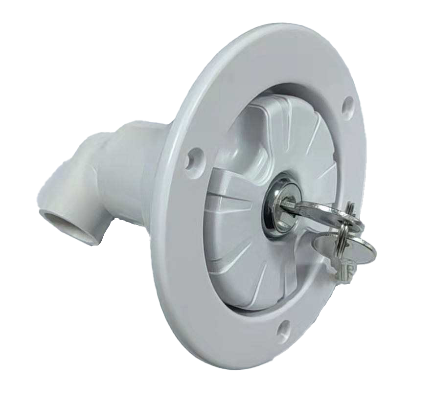 RV Flow masters Lockable Gravity Water Inlet - White