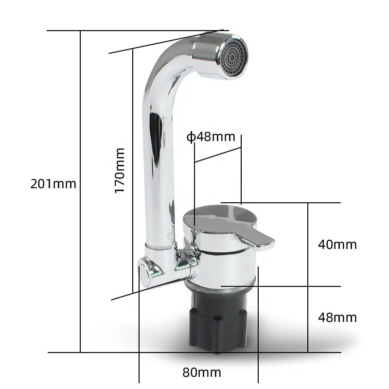Hot and Cold Folding Faucet