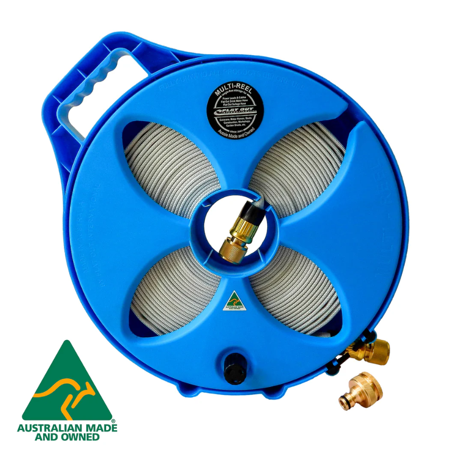 12.5M FLAT OUT PREMIUM DRINK WATER HOSE ON MULTI-REEL NARROW