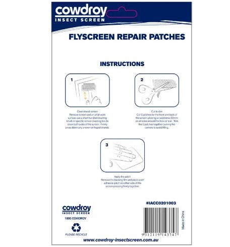 Cowdroy Fly Screen Repair Patches