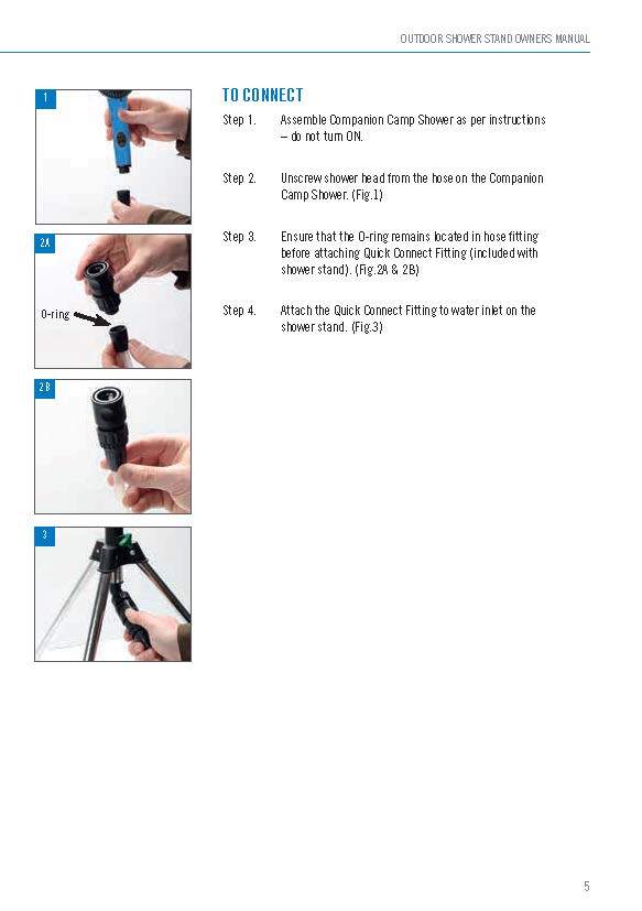 Companion Outdoor Shower Stand