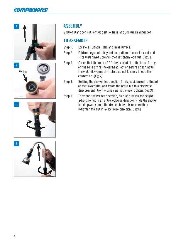 Companion Outdoor Shower Stand