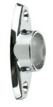 Oval Base Flange 19mm - Chrome