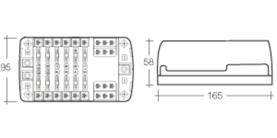 Narva 12 Way Fuse Distribution Box 54450BL