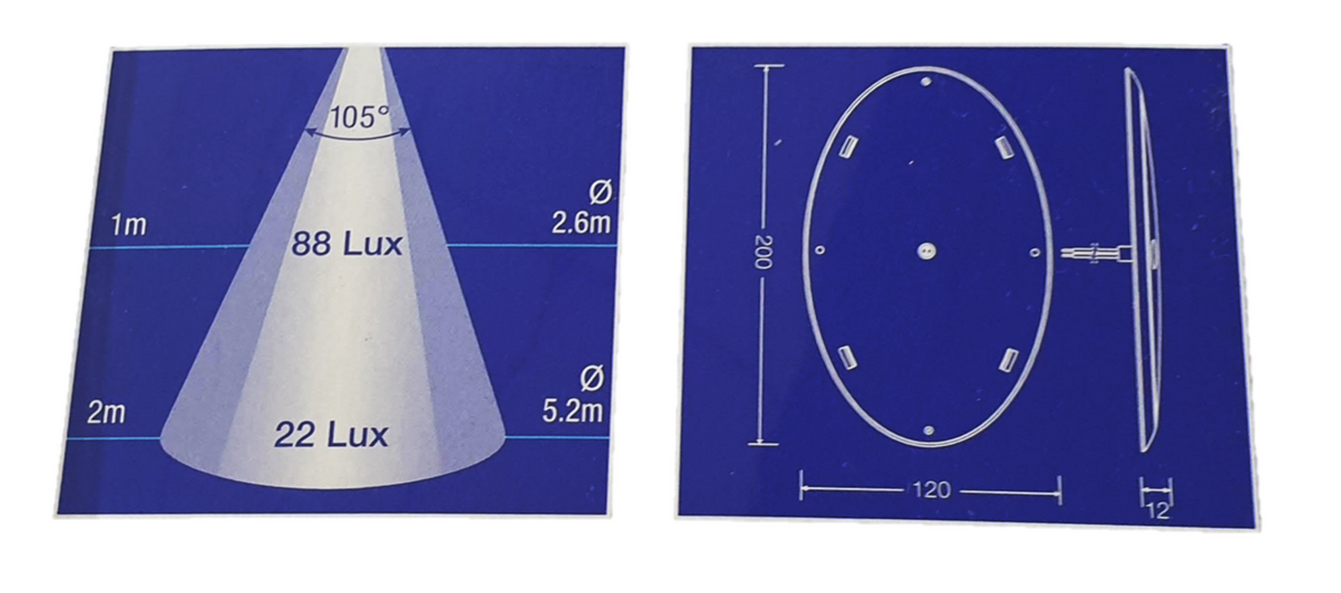 12 Volt Saturn Oval LED Interior Lamp - 87517BL