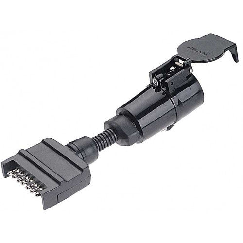 NARVA Trailer Connector - 7 Pin Socket (Car) to 7Pin Round (Trailer) - 82245BL