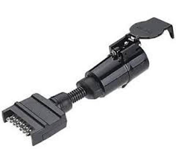 NARVA Trailer Connector - 7 Pin Socket (Car) to 7Pin Round (Trailer) - 82245BL