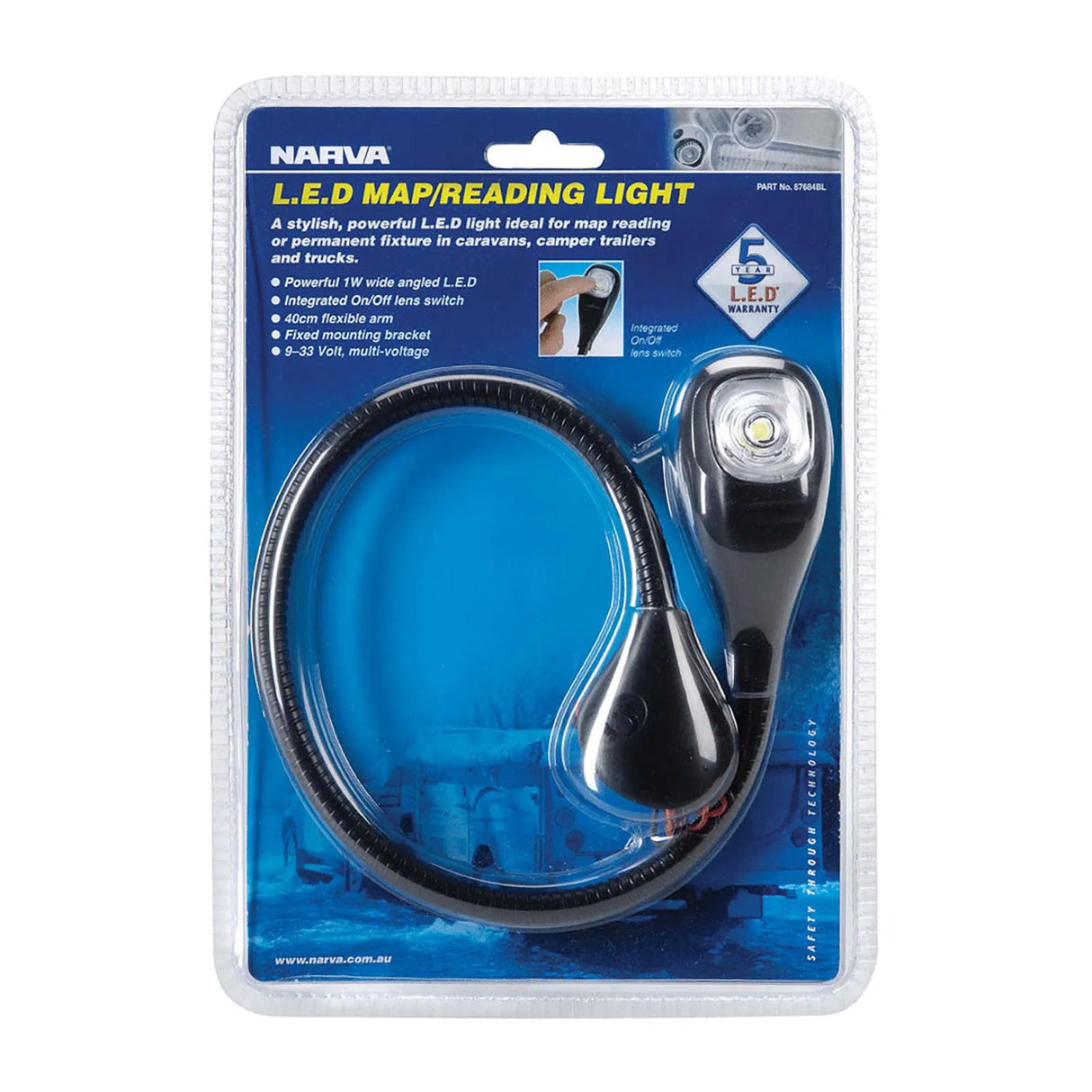 Narva LED Map Reading Light 87684BL