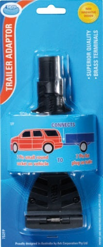 Trailer Adapt 7 Pin Small Round To 7 Pin Flat
