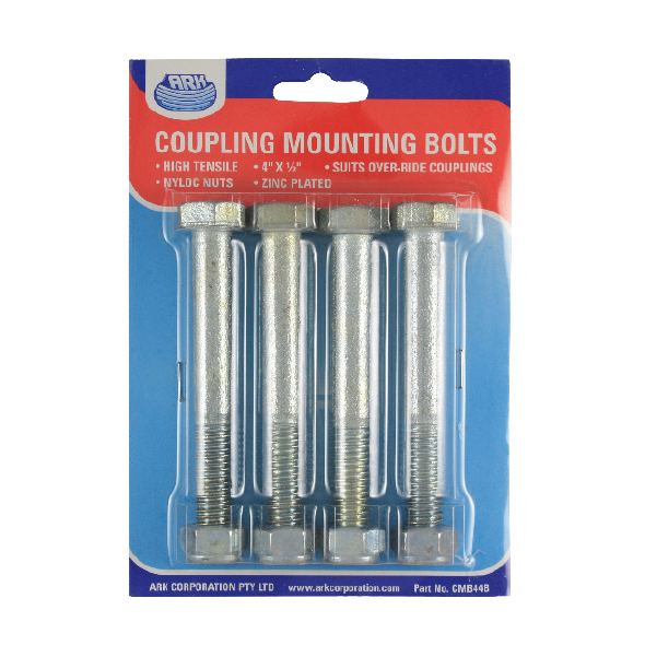 ARK Coupling Mounting Bolts 4 Pack 4" X 1/2" CMB44B