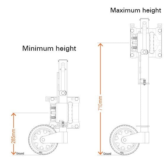 Ark XO 750B Series Jockey Wheel - Black