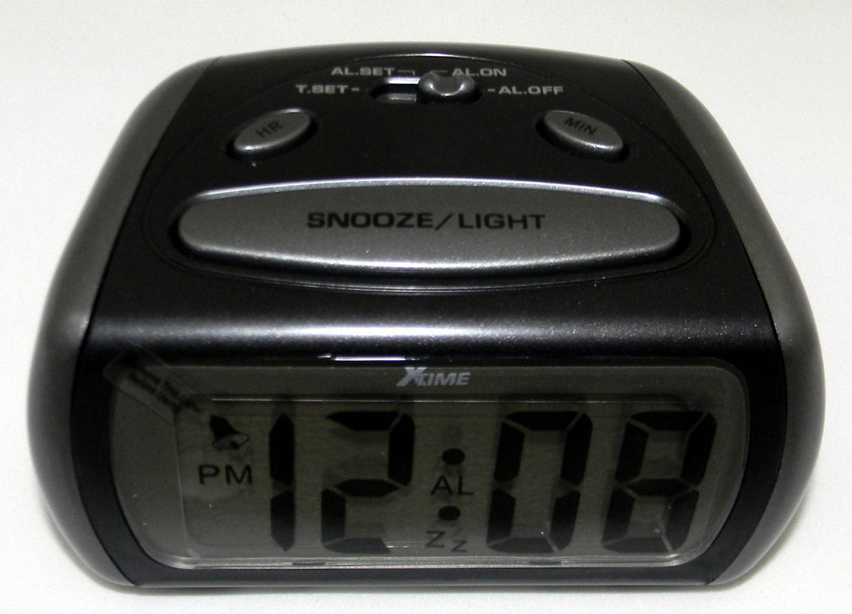 LCD Alarm Clock X Time BLACK