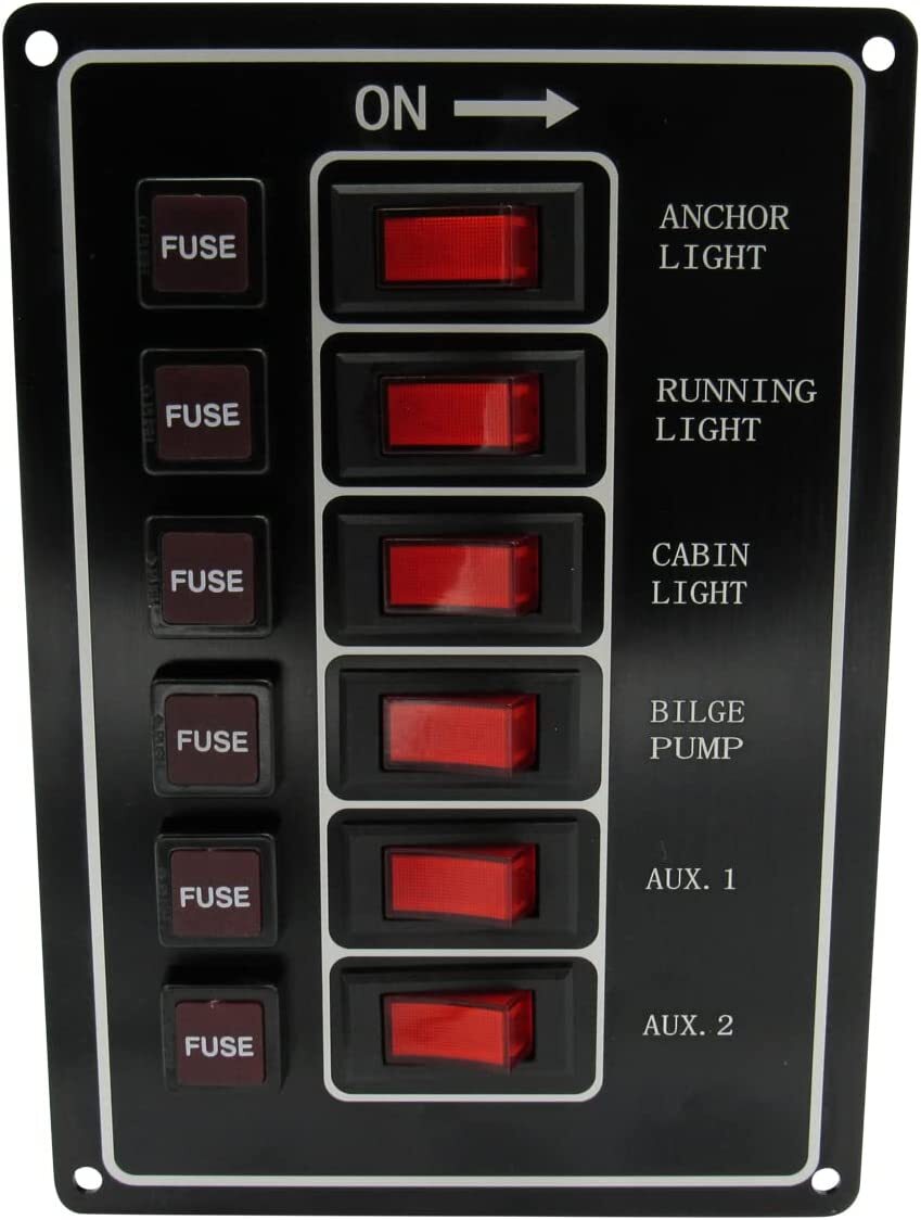 6 Gang Vertical Switch Panel