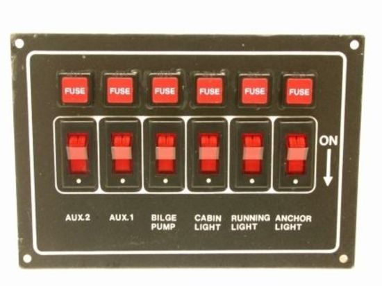 6 Gang Switch Panel Horizontal Alloy