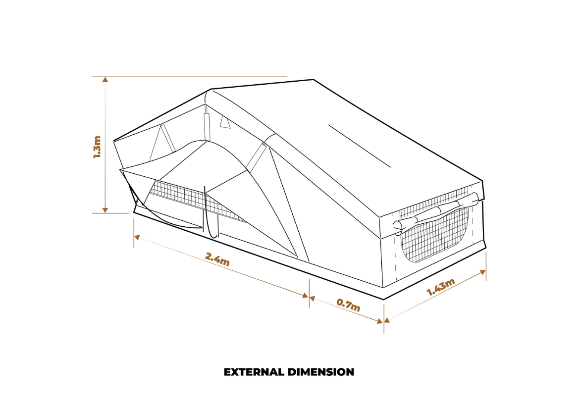 OZTRAIL Birdsville 1400 Roof Top Tent