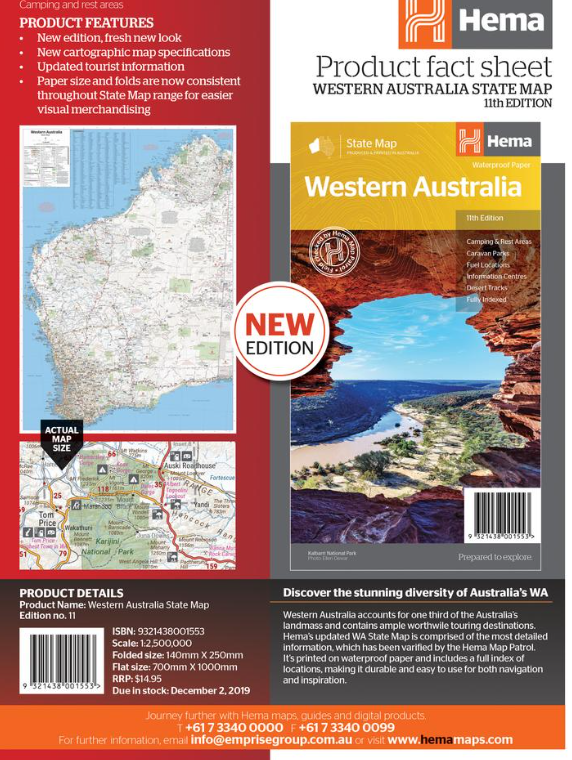 HEMA Map - Western Australia State Map