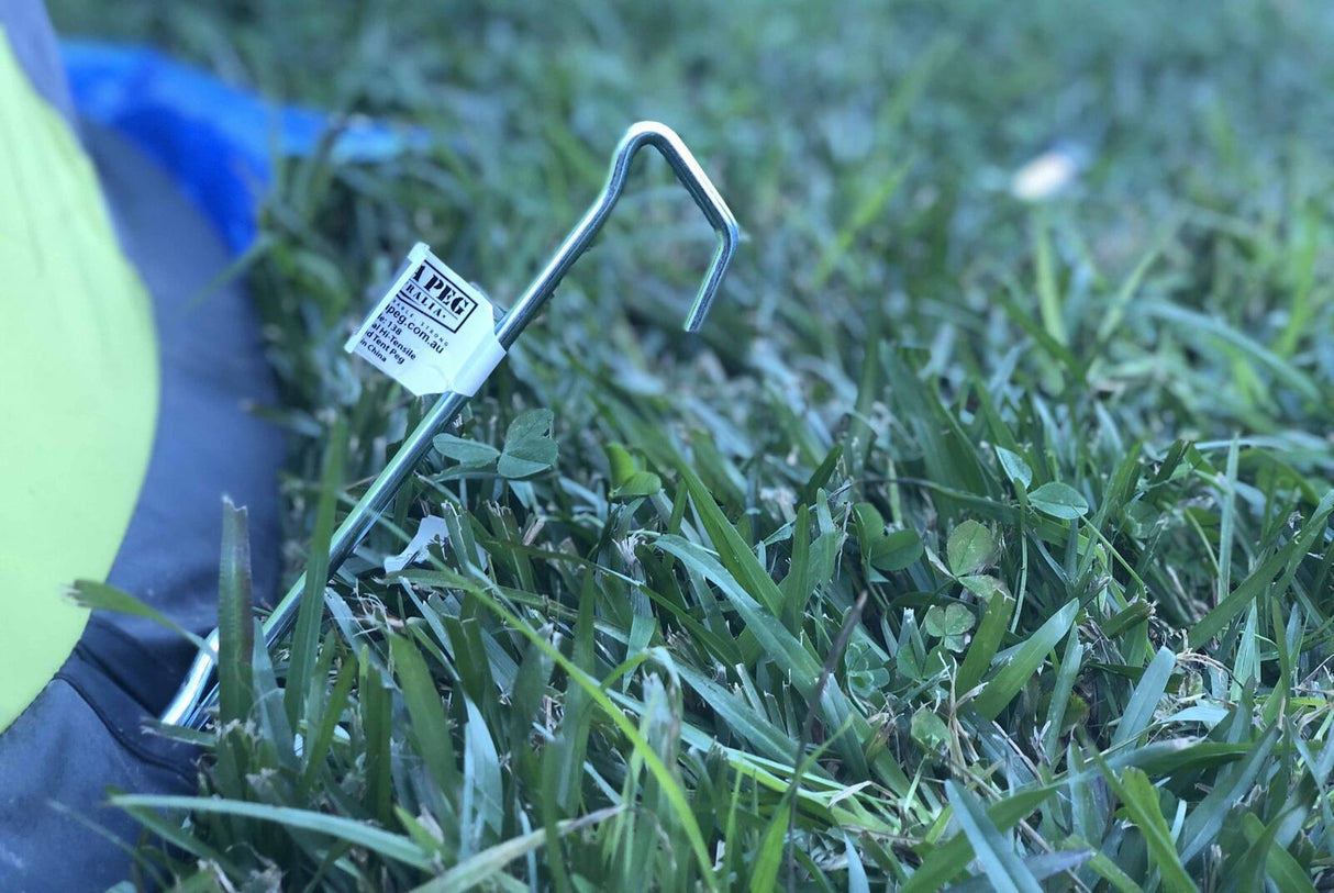 4x8mm x 225mm Galvanised Key Head Tent Peg
