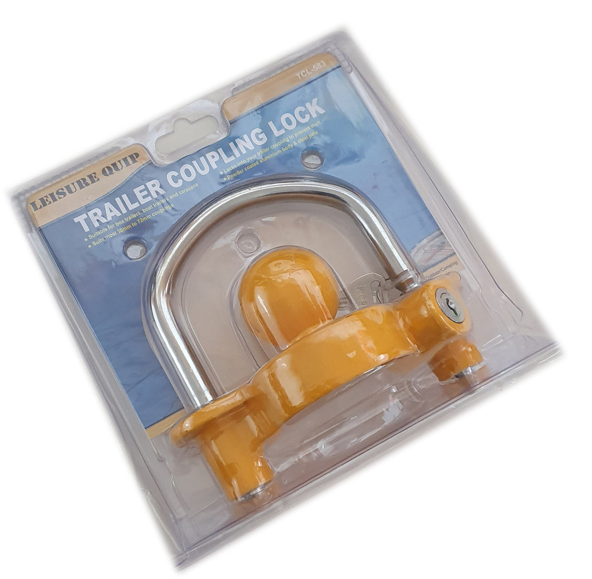 Trailer Coupling Lock Fits 50mm to 72mm