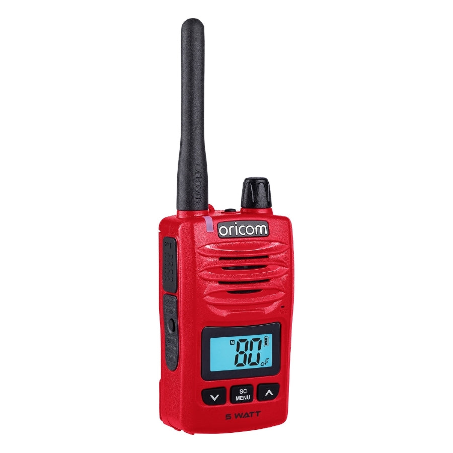 Oricom DTX600 Red Waterproof IP67 5 Watt Handheld UHF CB Radio