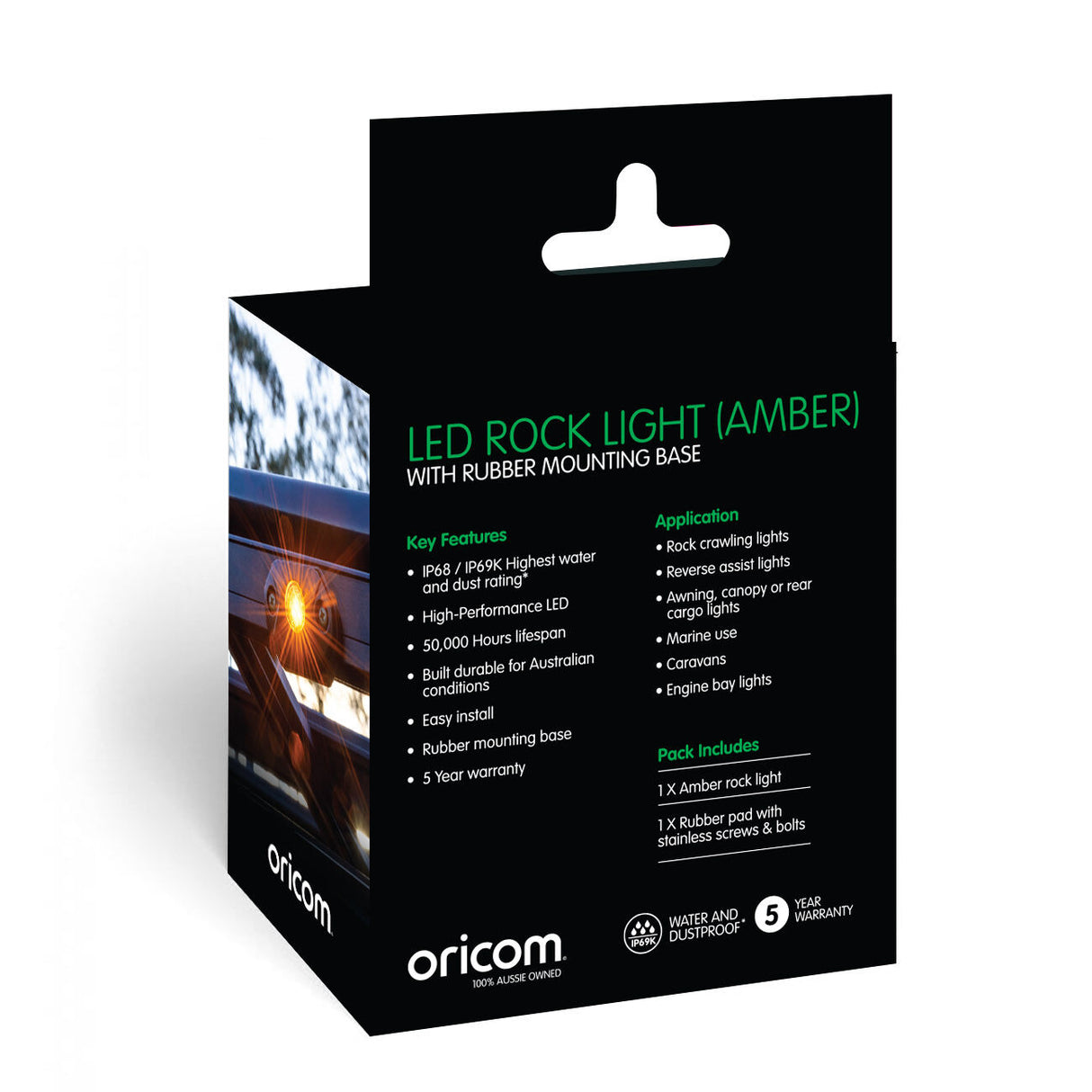 Oricom LED Rock Light – Amber