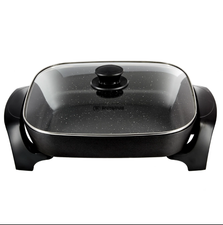Westinghouse Large Square Frypan 2400W with Cast in Element