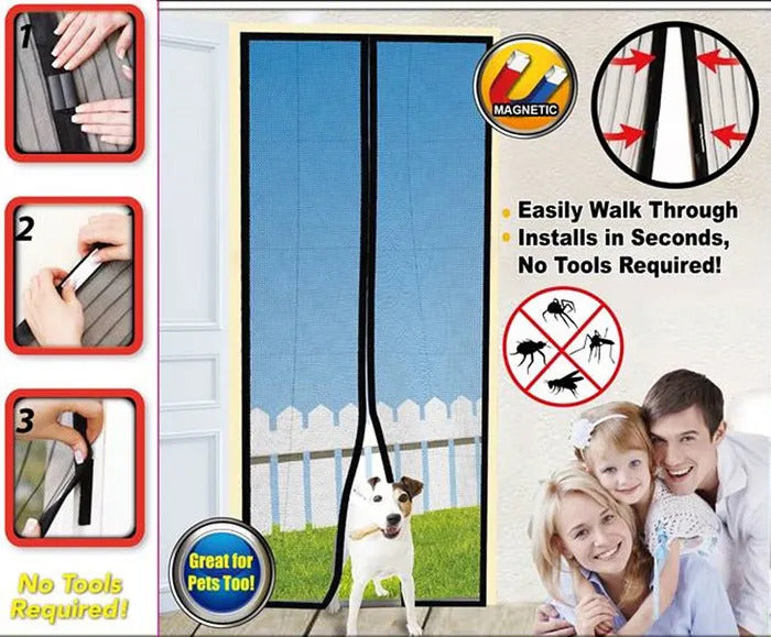 Magnetic Curtain Hands Free Screen Door