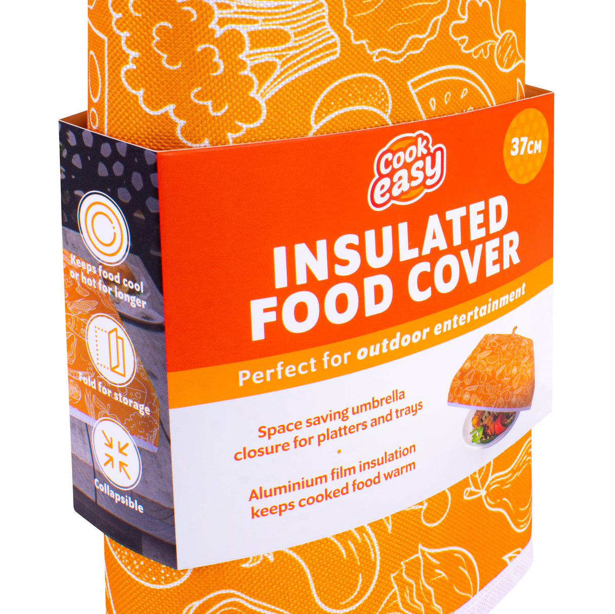 Cook Easy 37cm Insulated Food Cover - Orange
