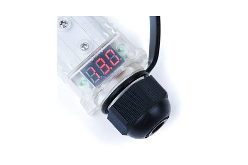 50A Anderson Plug Voltmeter Clear Cover With Voltage Display Black