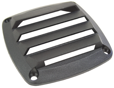 Flush Louvre Nylon Vent Black 90mm X 90mm