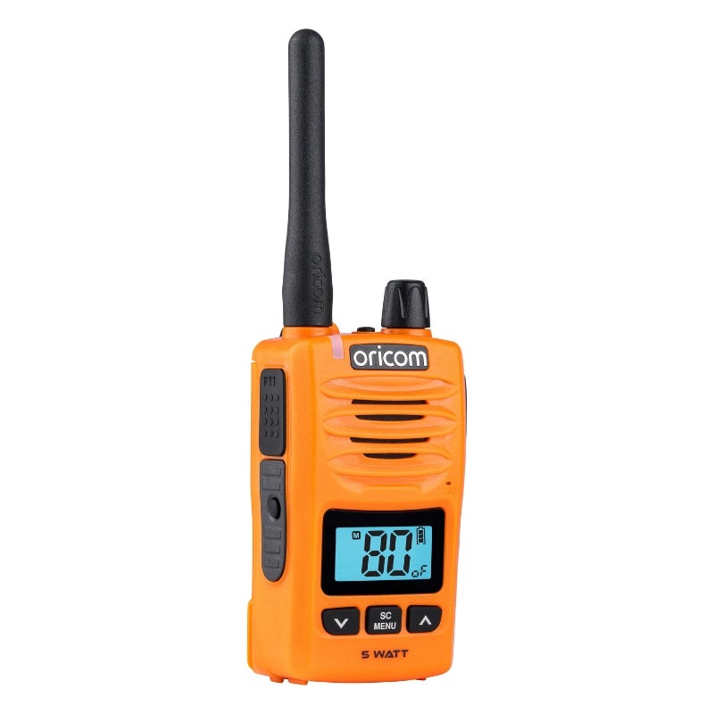 ORICOM 5 Watt IP67 Waterproof Handheld UHF CB Radio - Orange