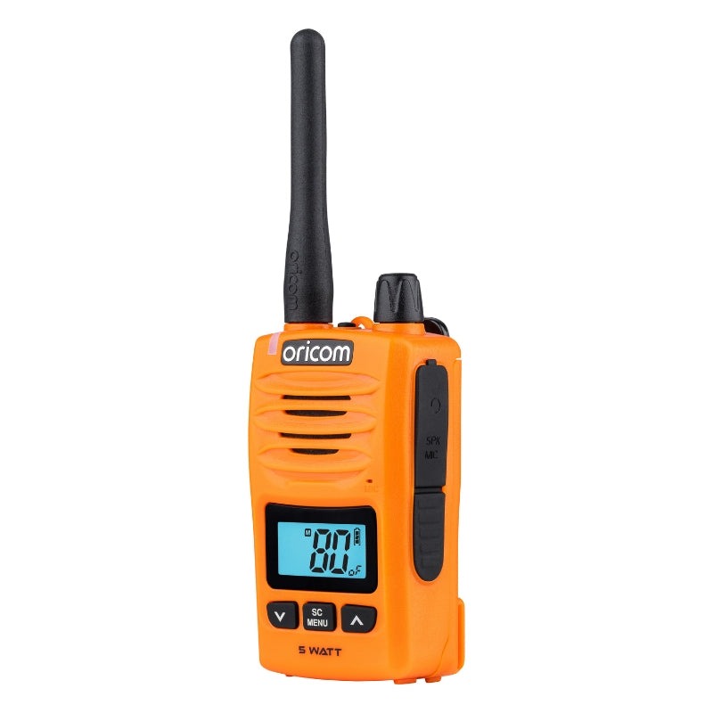 ORICOM 5 Watt IP67 Waterproof Handheld UHF CB Radio - Orange