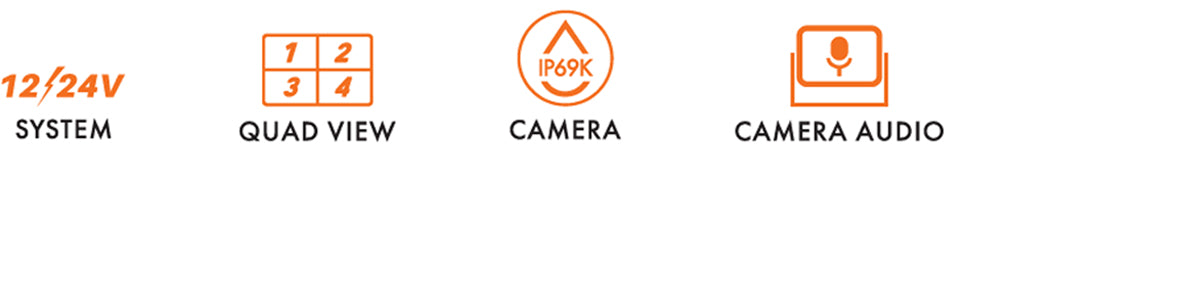 AUTOBACS 7" LCD DIGITAL QUAD RECORDING MONITOR WITH WATERPROOF CCD CAMERA