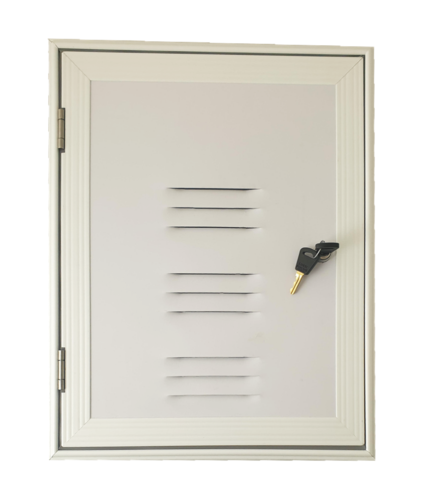 4KG Gas Box Door - 390H x 295W LHH White Vented